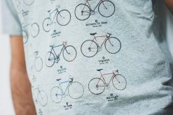 T-Shirt The Vandal "The History Of The Bicycle '' Gris Claire -Vélo Elegant Magasin 2398633623