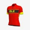 Alé Vetta Jersey Solid Red / Yellow Fluo