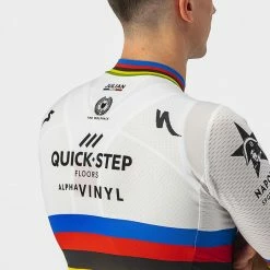 Maillot Castelli Competizione Quick Step Alpha Vinyl Champion Du Monde De Julian Alaphilippe -Vélo Elegant Magasin 2854230357