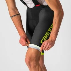 Castelli Competizione Bibshort Men Black/Yellow Fluo -Vélo Elegant Magasin 2923683115