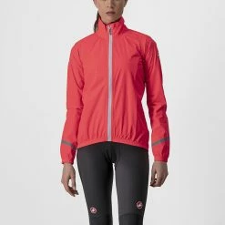 Castelli Emergency 2 Woman Rain Jacket Brilliant Pink