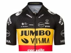 Maillot Champion De Belgique Wout Van Aert Jumbo Visma 2022 -Vélo Elegant Magasin 3036219583