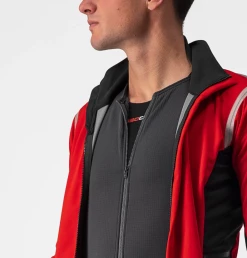 Castelli Alpha RoS 2 Jacket Red/Silver 023 -Vélo Elegant Magasin 3271016147